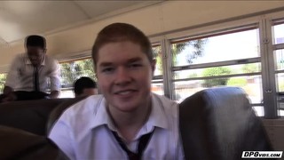 Cassidy and her bf have sex inside school bus with schoolmates