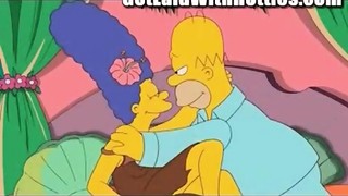 Homer fucks Marge Simpsons pussy