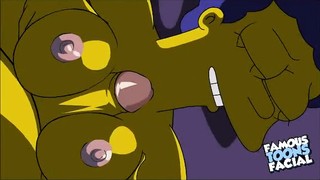 Simpsons cartoon sexo: Homer fodendo Marge Simpson