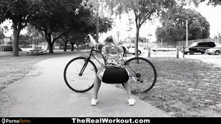 Blonde biker Stretched and fucked