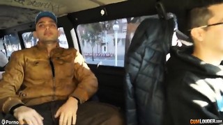 Latina MILF fucking in a hot van