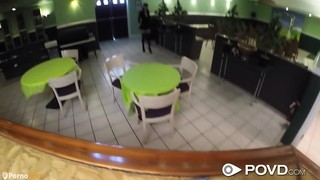 Restaurant worker fucks Allora Ashlyn