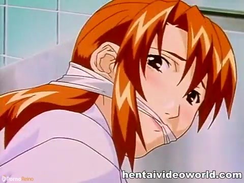 Hentai Redhead Facial - Redhead anime girl gagged and fucked in the kitchen Â» PornoReino.com