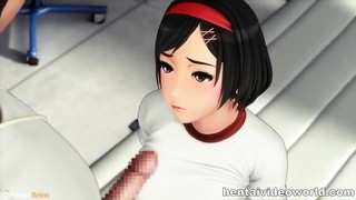 Garota de anime desportivo dá boquete hentai