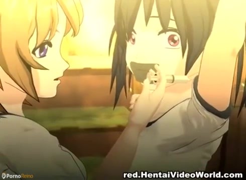 Anime Lesbians Fingering - Lesbian fingering and play with sex toys Â» PornoReino.com