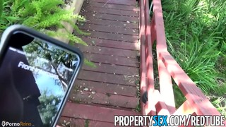 Gorgeous agent fucks homeowner to sell house