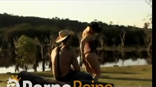 Blonde chick hammered By A Cowboy