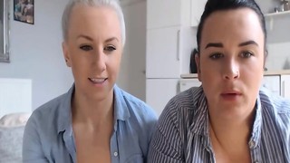 Dangerous Lesbian Couple Show Their Massive Bosom Live
