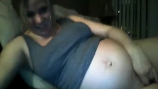 Pregnant girl shows everything