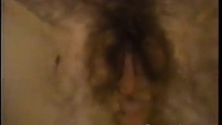 Very hairy blonde pussy is ready to be fucked