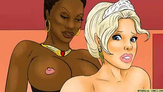 Girl punished by a black marriage - Comic xxx