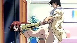 Fucked in the ass in front of the window - Hentai