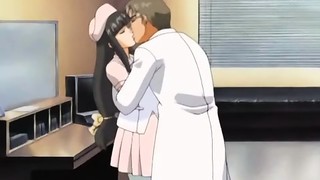 Horny nurse fucked by the doctor while being spied on by a pervert - Hentai