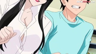 Boy stops being a virgin with a MILF with big tits - Uncensored Hentai