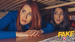 Stuck under the bed and fucked on Halloween - Fake Hostel